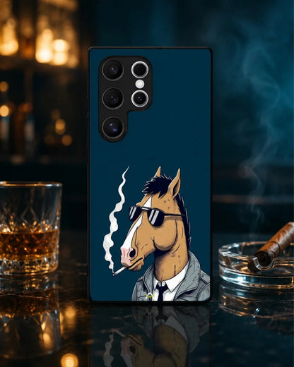 Cool Horse Sunglasses Phone Case - Quirky Blue Art Print for iPhone, Samsung, Pixel, OnePlus & Vivo