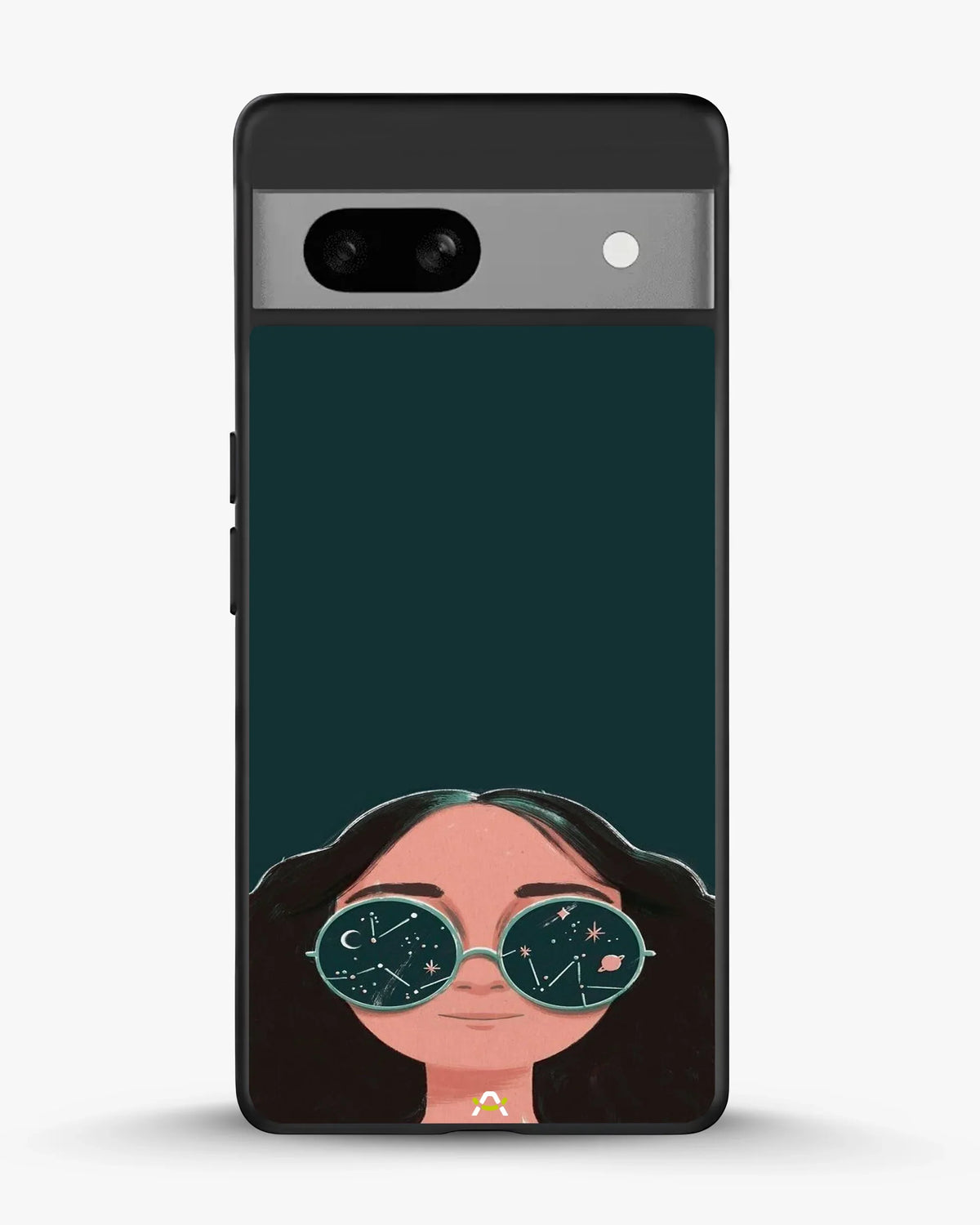 Cosmic Sunglasses Girl Phone Case - Dreamy Teal Art Print for iPhone, Samsung, Pixel, OnePlus & Vivo