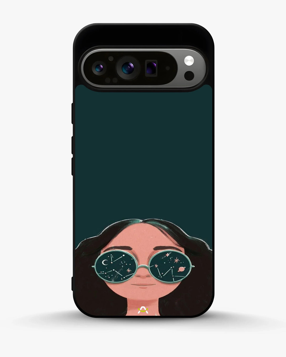 Cosmic Sunglasses Girl Phone Case - Dreamy Teal Art Print for iPhone, Samsung, Pixel, OnePlus & Vivo