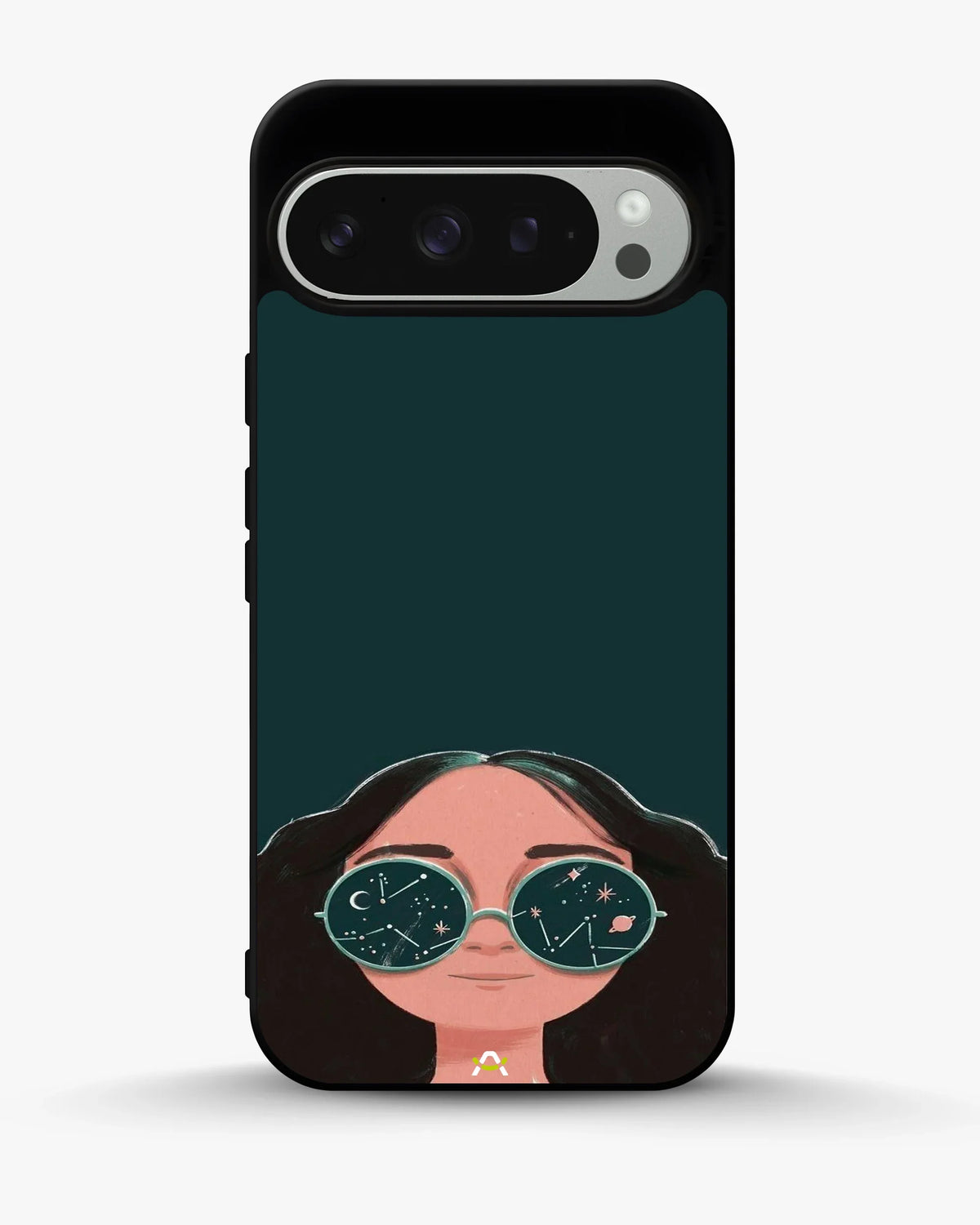 Cosmic Sunglasses Girl Phone Case - Dreamy Teal Art Print for iPhone, Samsung, Pixel, OnePlus & Vivo