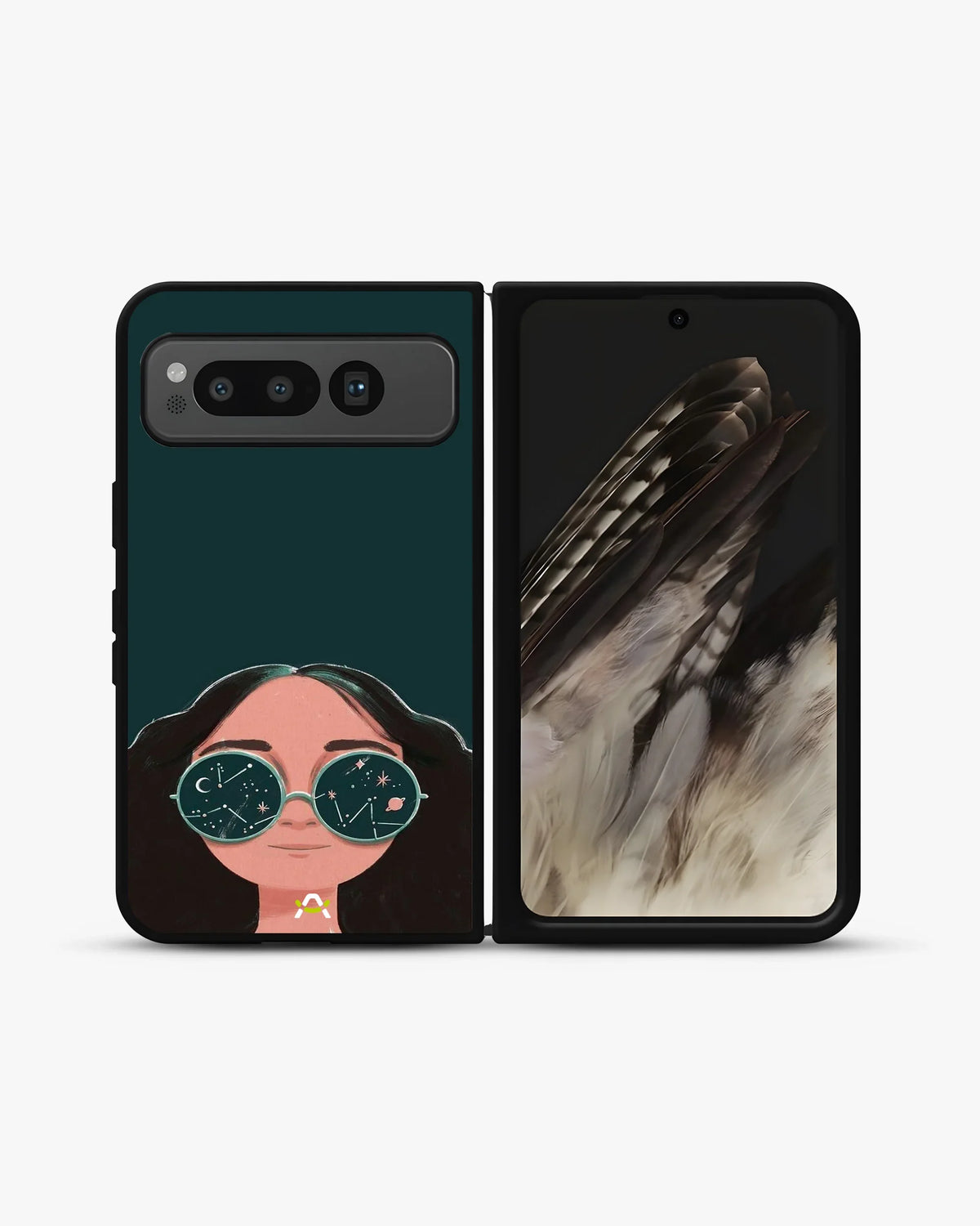 Cosmic Sunglasses Girl Phone Case - Dreamy Teal Art Print for iPhone, Samsung, Pixel, OnePlus & Vivo