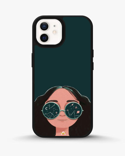 Cosmic Sunglasses Girl Phone Case - Dreamy Teal Art Print for iPhone, Samsung, Pixel, OnePlus & Vivo