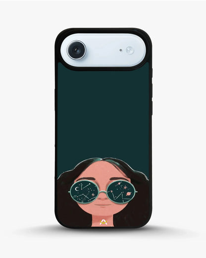 Cosmic Sunglasses Girl Phone Case - Dreamy Teal Art Print for iPhone, Samsung, Pixel, OnePlus & Vivo
