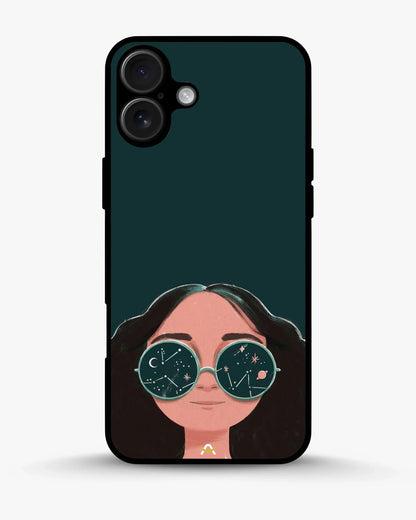 Cosmic Sunglasses Girl Phone Case - Dreamy Teal Art Print for iPhone, Samsung, Pixel, OnePlus & Vivo
