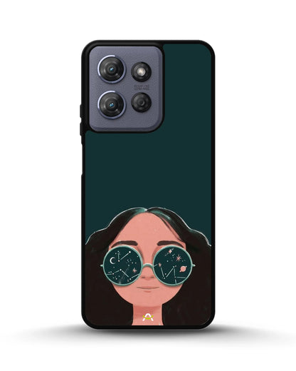 Cosmic Sunglasses Girl Phone Case - Dreamy Teal Art Print for iPhone, Samsung, Pixel, OnePlus & Vivo