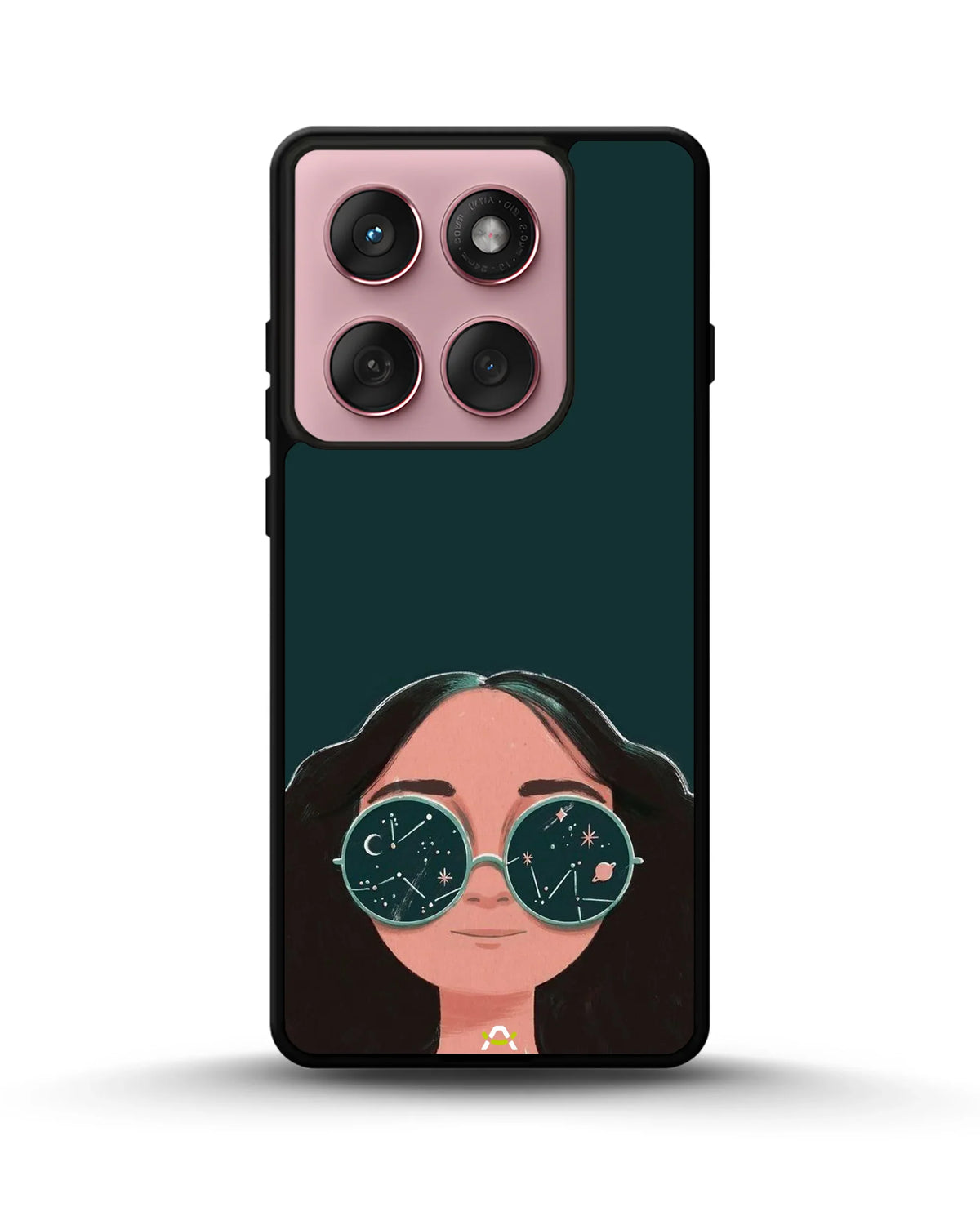 Cosmic Sunglasses Girl Phone Case - Dreamy Teal Art Print for iPhone, Samsung, Pixel, OnePlus & Vivo