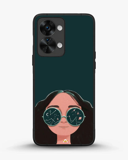 Cosmic Sunglasses Girl Phone Case - Dreamy Teal Art Print for iPhone, Samsung, Pixel, OnePlus & Vivo