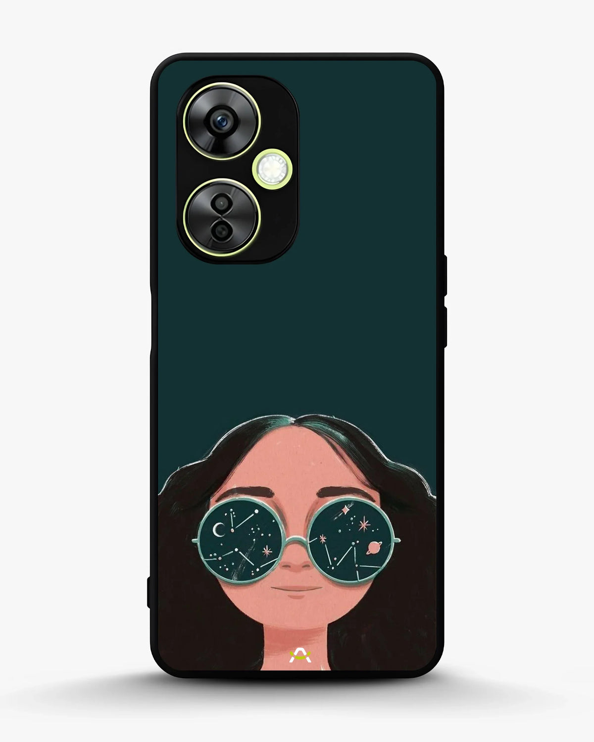 Cosmic Sunglasses Girl Phone Case - Dreamy Teal Art Print for iPhone, Samsung, Pixel, OnePlus & Vivo