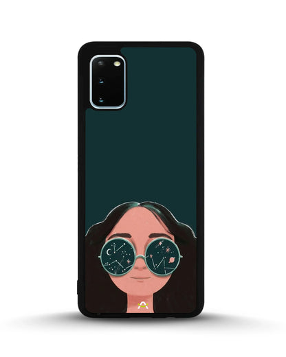 Cosmic Sunglasses Girl Phone Case - Dreamy Teal Art Print for iPhone, Samsung, Pixel, OnePlus & Vivo