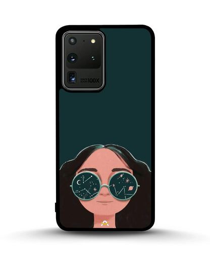 Cosmic Sunglasses Girl Phone Case - Dreamy Teal Art Print for iPhone, Samsung, Pixel, OnePlus & Vivo