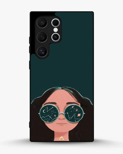 Cosmic Sunglasses Girl Phone Case - Dreamy Teal Art Print for iPhone, Samsung, Pixel, OnePlus & Vivo