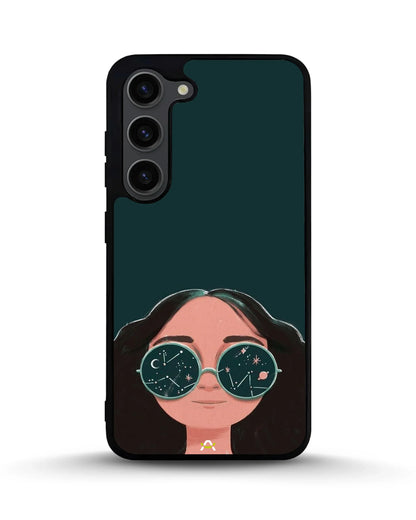 Cosmic Sunglasses Girl Phone Case - Dreamy Teal Art Print for iPhone, Samsung, Pixel, OnePlus & Vivo
