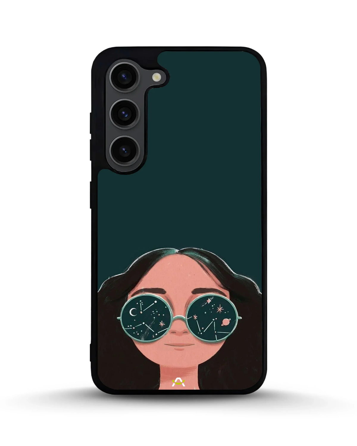 Cosmic Sunglasses Girl Phone Case - Dreamy Teal Art Print for iPhone, Samsung, Pixel, OnePlus & Vivo
