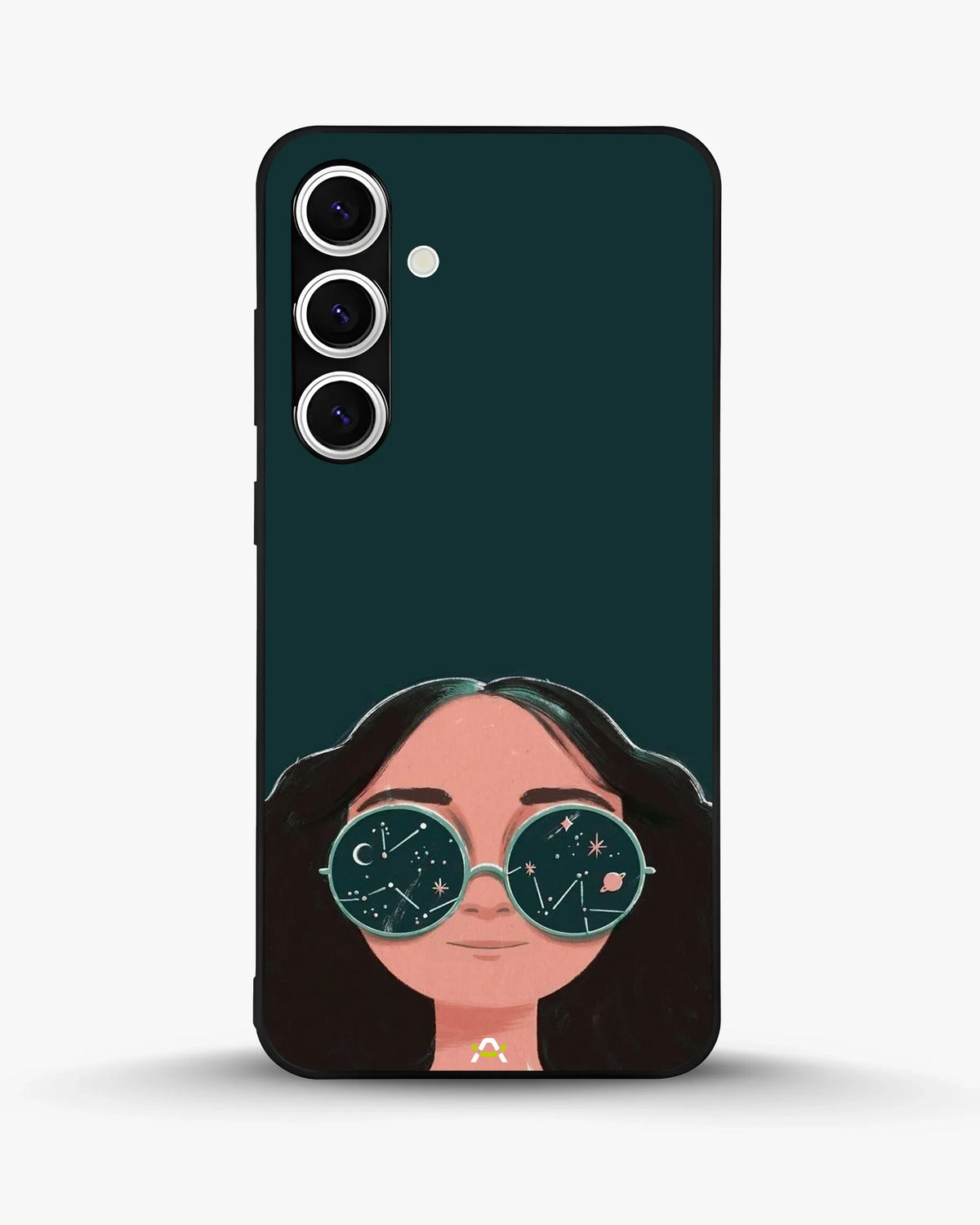 Cosmic Sunglasses Girl Phone Case - Dreamy Teal Art Print for iPhone, Samsung, Pixel, OnePlus & Vivo