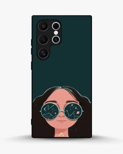 Cosmic Sunglasses Girl Phone Case - Dreamy Teal Art Print for iPhone, Samsung, Pixel, OnePlus & Vivo
