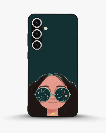 Cosmic Sunglasses Girl Phone Case - Dreamy Teal Art Print for iPhone, Samsung, Pixel, OnePlus & Vivo