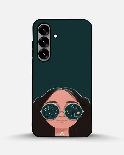 Cosmic Sunglasses Girl Phone Case - Dreamy Teal Art Print for iPhone, Samsung, Pixel, OnePlus & Vivo