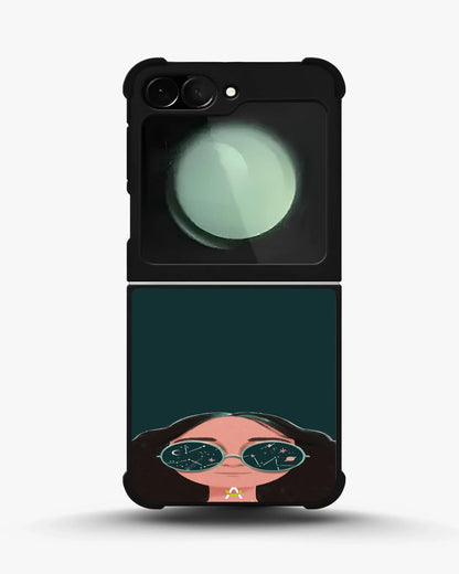 Cosmic Sunglasses Girl Phone Case - Dreamy Teal Art Print for iPhone, Samsung, Pixel, OnePlus & Vivo