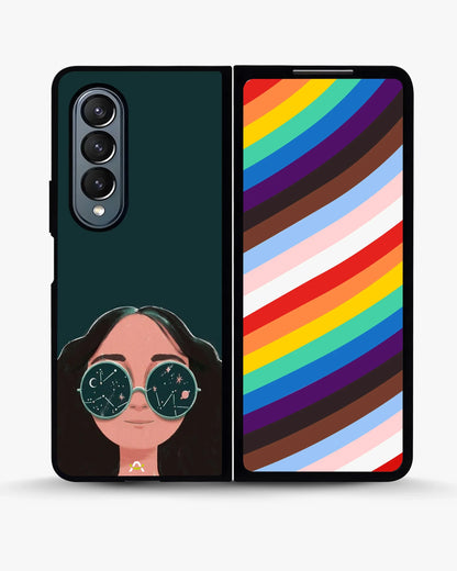 Cosmic Sunglasses Girl Phone Case - Dreamy Teal Art Print for iPhone, Samsung, Pixel, OnePlus & Vivo