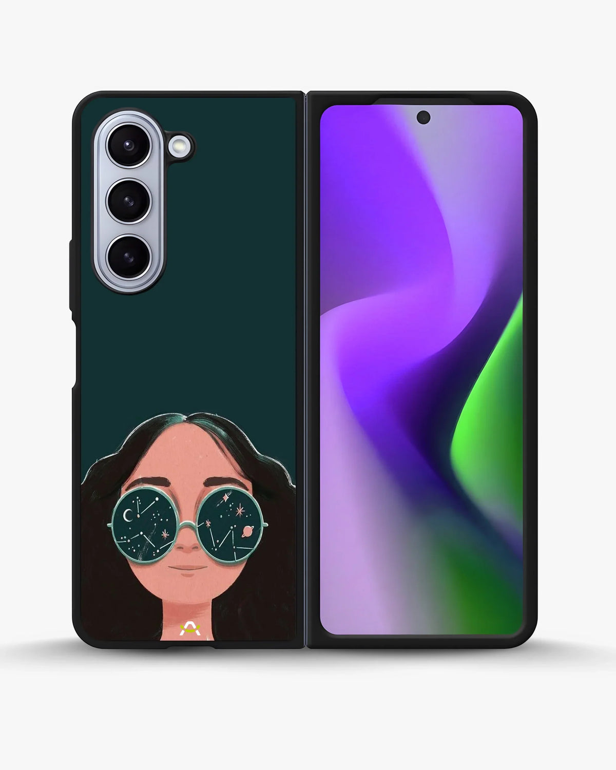 Cosmic Sunglasses Girl Phone Case - Dreamy Teal Art Print for iPhone, Samsung, Pixel, OnePlus & Vivo
