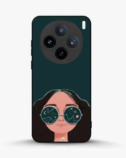 Cosmic Sunglasses Girl Phone Case - Dreamy Teal Art Print for iPhone, Samsung, Pixel, OnePlus & Vivo