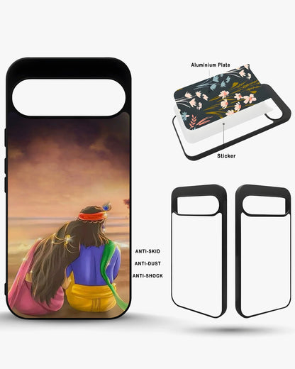 Couple Sunset Phone Case - Calm Pink Art Print for iPhone, Samsung, Pixel, OnePlus & Vivo