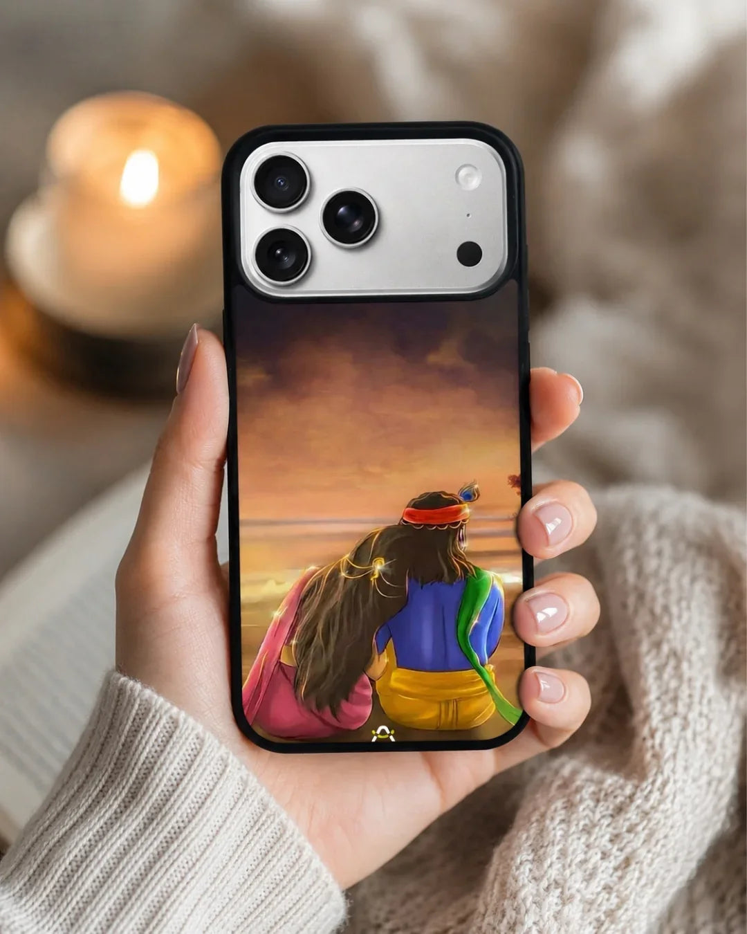 Couple Sunset Phone Case - Calm Pink Art Print for iPhone, Samsung, Pixel, OnePlus & Vivo