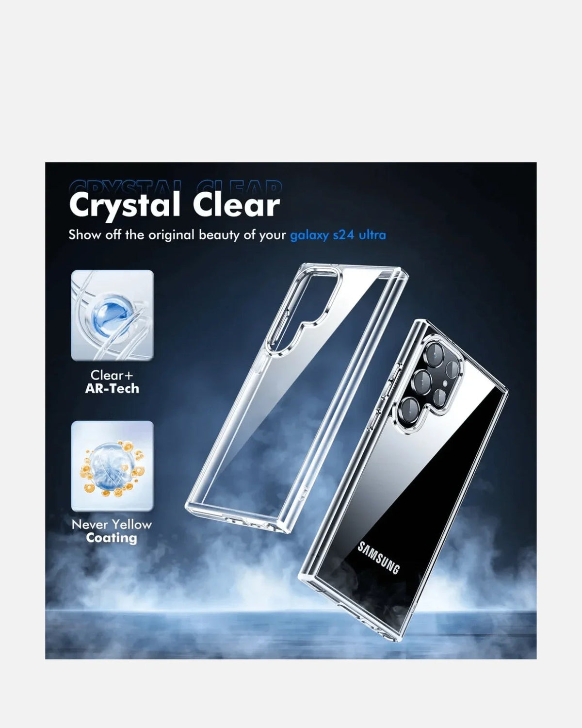 Shockproof Case – Samsung Galaxy S25 Ultra – Clear – Slim Fit, Anti-Yellowing, Military-Grade Protection
