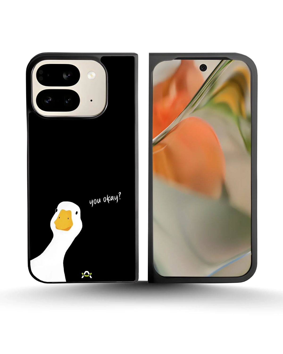 Curious Goose Phone Case - Quirky White & Black Print for iPhone, Samsung, Pixel, OnePlus & Vivo