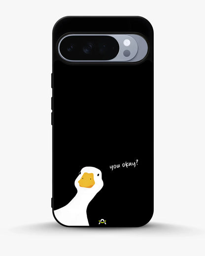 Curious Goose Phone Case - Quirky White & Black Print for iPhone, Samsung, Pixel, OnePlus & Vivo