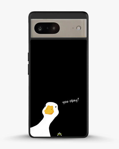 Curious Goose Phone Case - Quirky White & Black Print for iPhone, Samsung, Pixel, OnePlus & Vivo