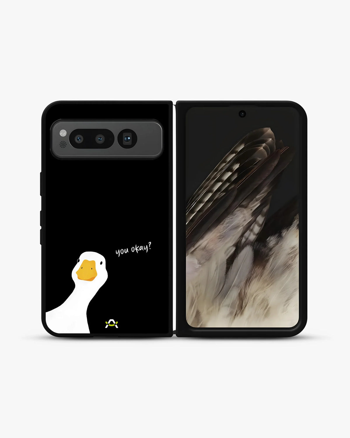 Curious Goose Phone Case - Quirky White & Black Print for iPhone, Samsung, Pixel, OnePlus & Vivo