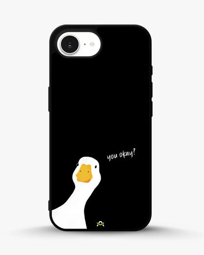 Curious Goose Phone Case - Quirky White & Black Print for iPhone, Samsung, Pixel, OnePlus & Vivo