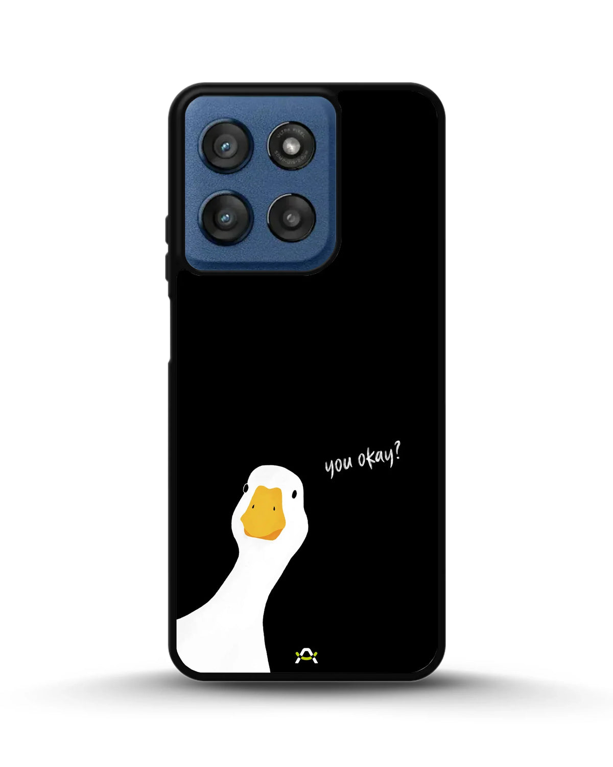 Curious Goose Phone Case - Quirky White & Black Print for iPhone, Samsung, Pixel, OnePlus & Vivo