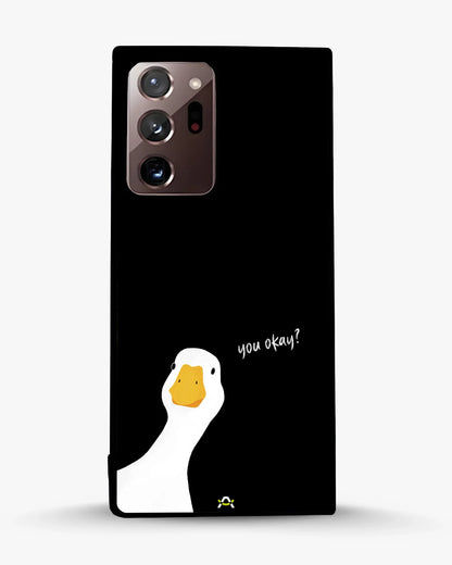 Curious Goose Phone Case - Quirky White & Black Print for iPhone, Samsung, Pixel, OnePlus & Vivo