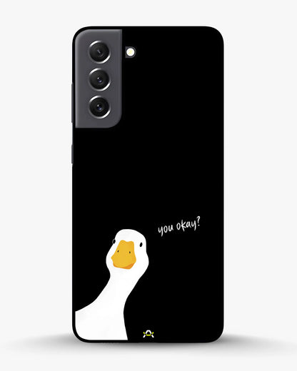 Curious Goose Phone Case - Quirky White & Black Print for iPhone, Samsung, Pixel, OnePlus & Vivo