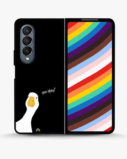Curious Goose Phone Case - Quirky White & Black Print for iPhone, Samsung, Pixel, OnePlus & Vivo