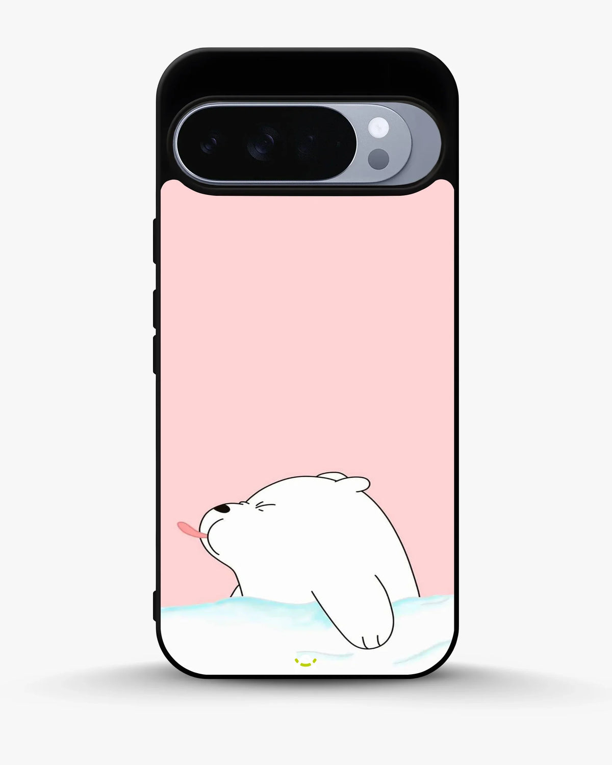 Cute Bear Tongue Out Phone Case - Glossy Aluminum Cover for iPhone, Samsung, Pixel, OnePlus & Vivo
