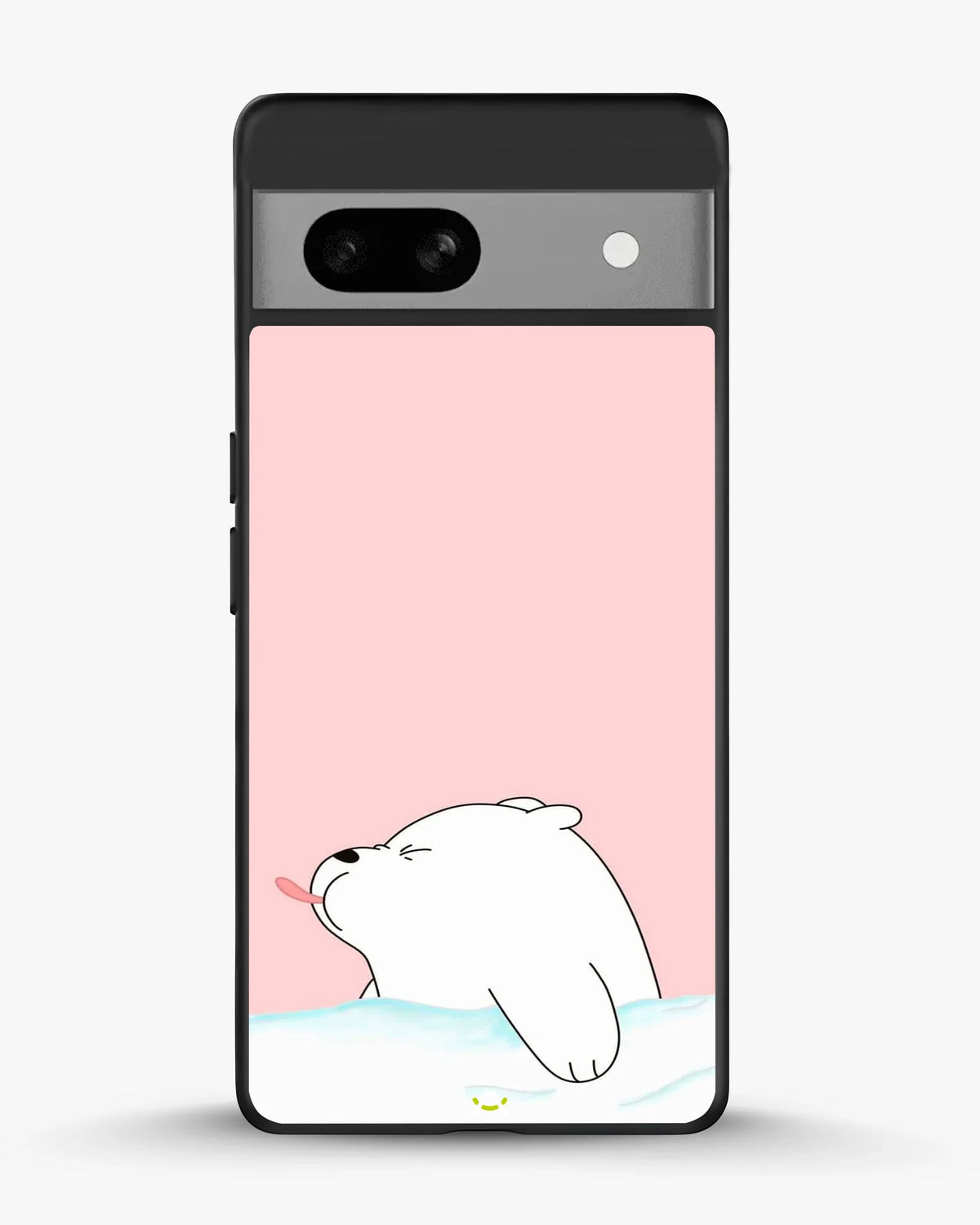 Cute Bear Tongue Out Phone Case - Glossy Aluminum Cover for iPhone, Samsung, Pixel, OnePlus & Vivo