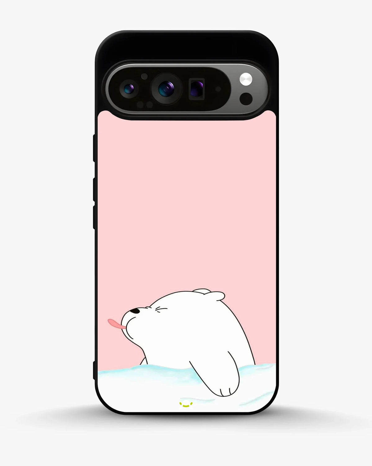 Cute Bear Tongue Out Phone Case - Glossy Aluminum Cover for iPhone, Samsung, Pixel, OnePlus & Vivo