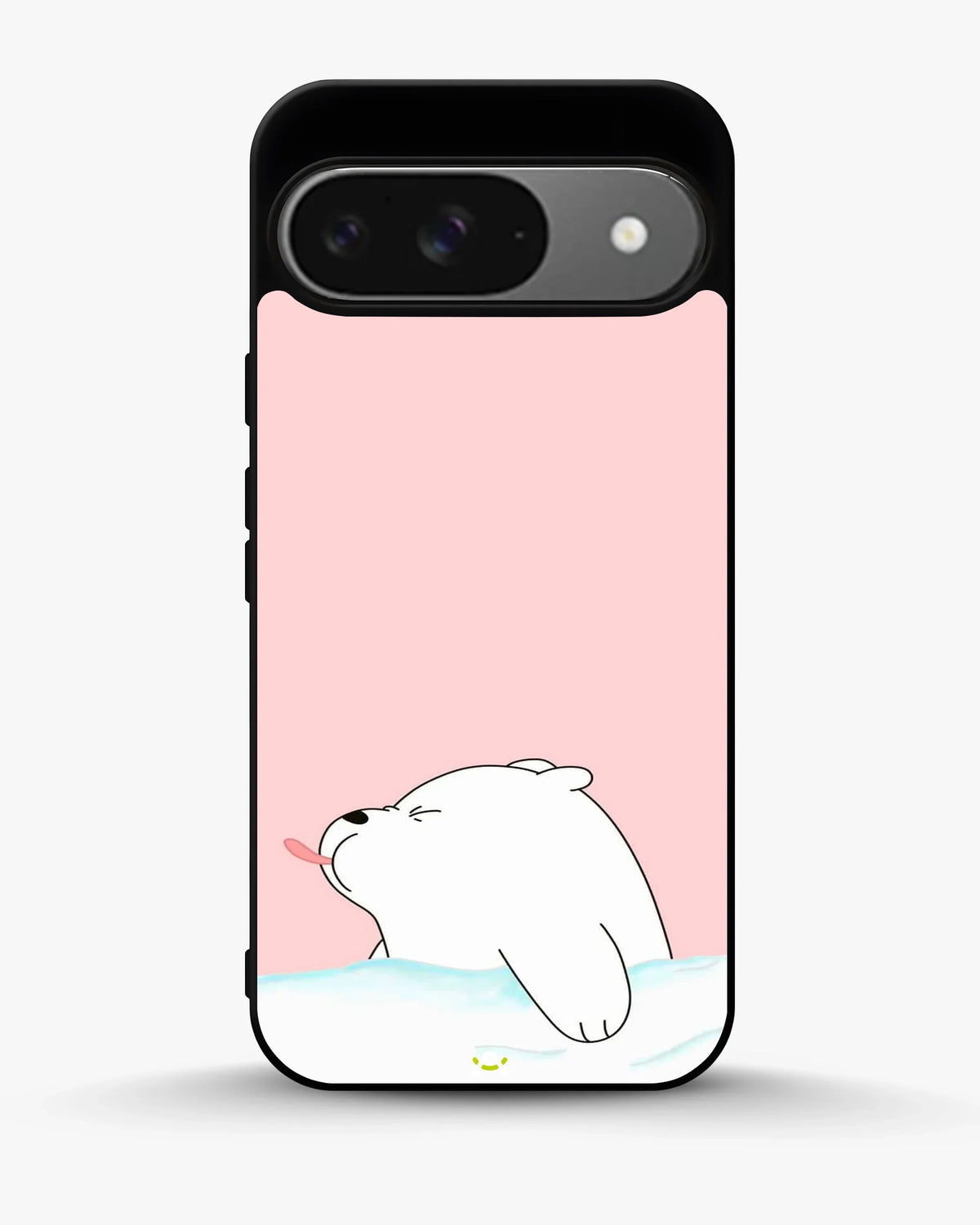 Cute Bear Tongue Out Phone Case - Glossy Aluminum Cover for iPhone, Samsung, Pixel, OnePlus & Vivo