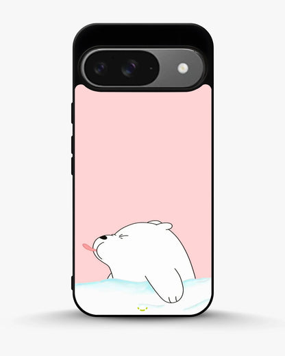 Cute Bear Tongue Out Phone Case - Glossy Aluminum Cover for iPhone, Samsung, Pixel, OnePlus & Vivo