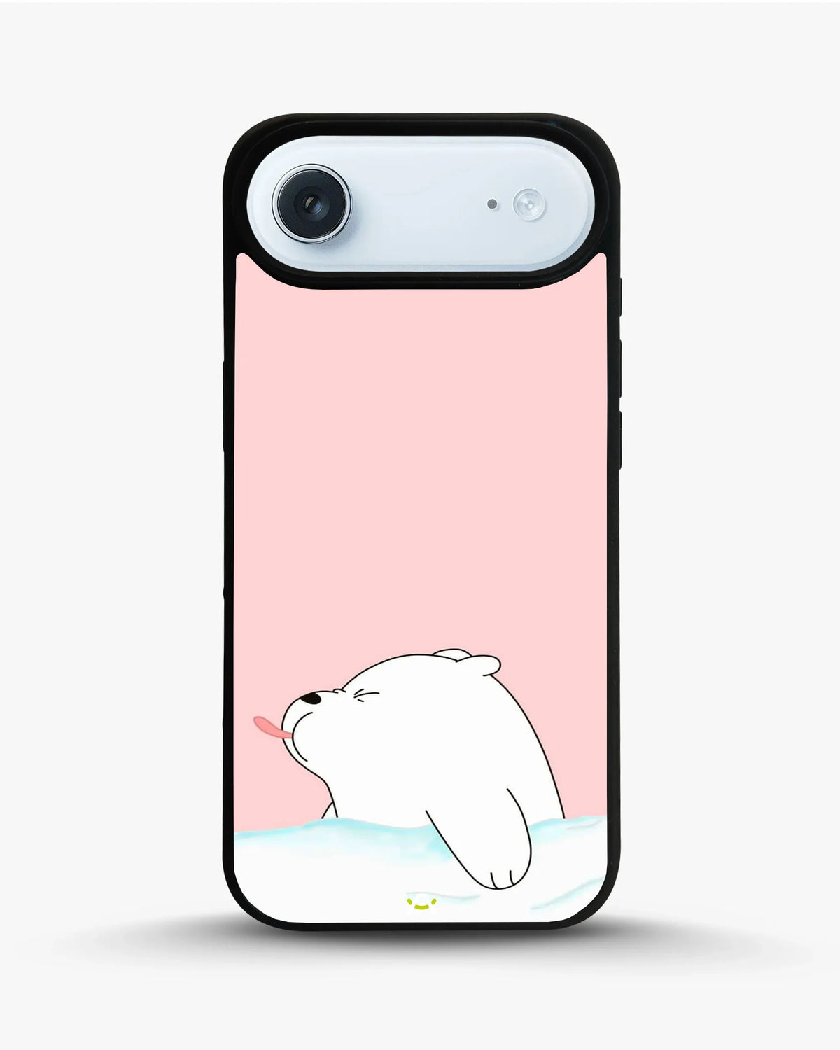 Cute Bear Tongue Out Phone Case - Glossy Aluminum Cover for iPhone, Samsung, Pixel, OnePlus & Vivo