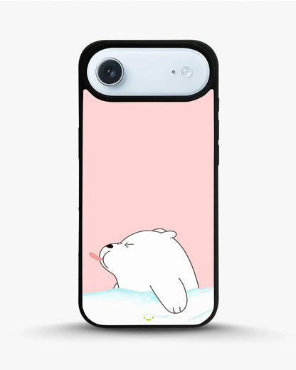 Cute Bear Tongue Out Phone Case - Glossy Aluminum Cover for iPhone, Samsung, Pixel, OnePlus & Vivo