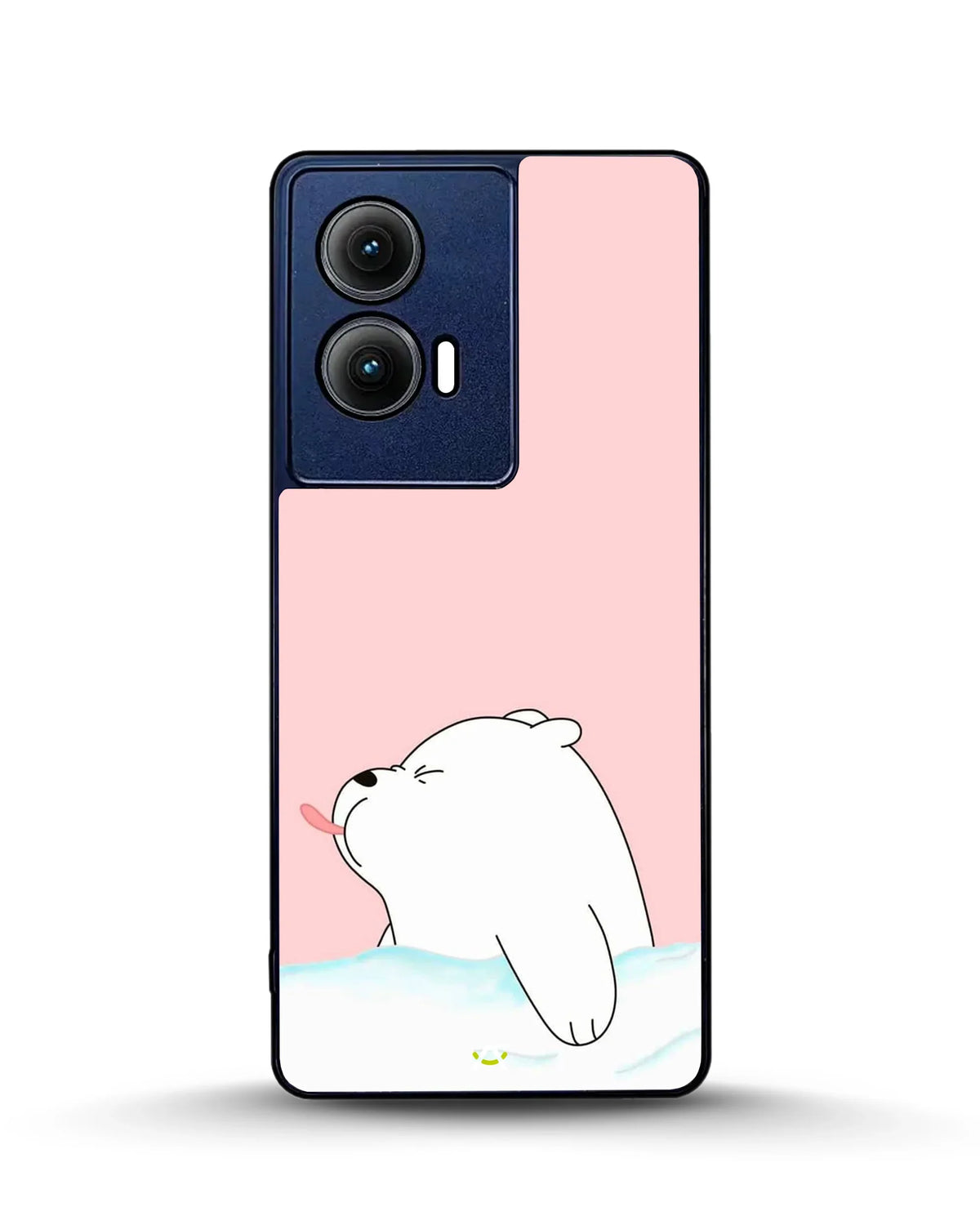 Cute Bear Tongue Out Phone Case - Glossy Aluminum Cover for iPhone, Samsung, Pixel, OnePlus & Vivo
