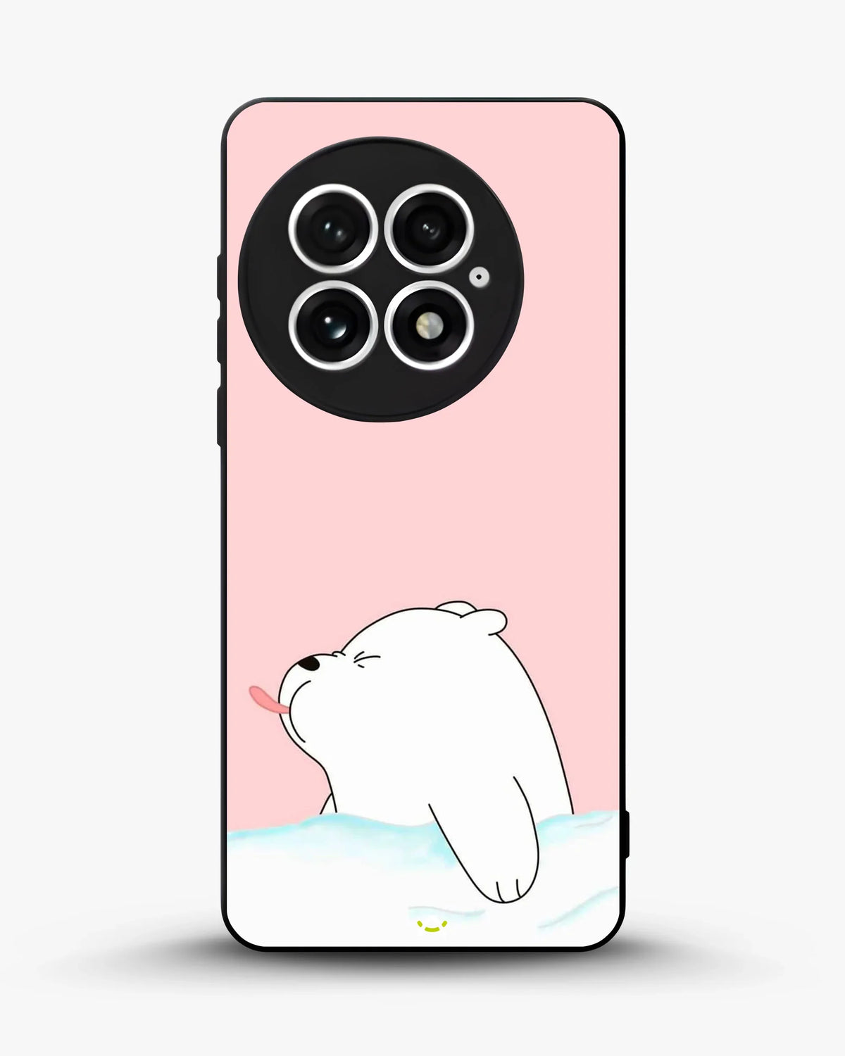 Cute Bear Tongue Out Phone Case - Glossy Aluminum Cover for iPhone, Samsung, Pixel, OnePlus & Vivo