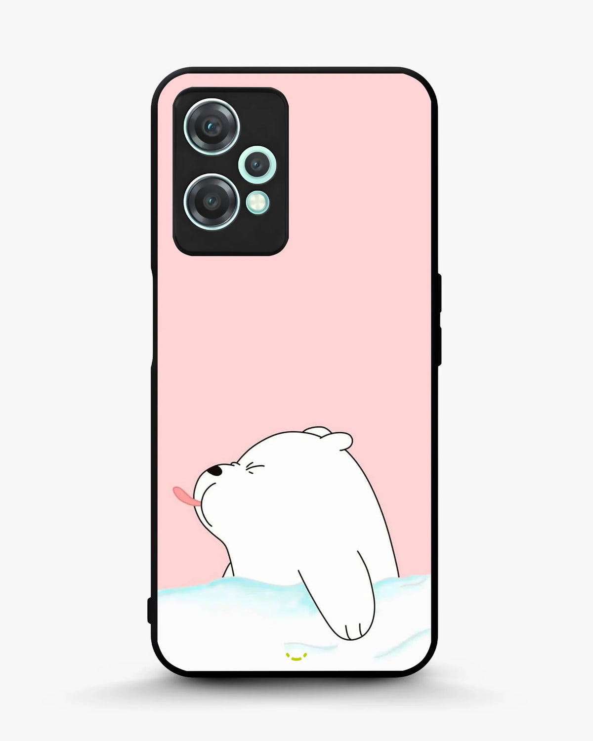 Cute Bear Tongue Out Phone Case - Glossy Aluminum Cover for iPhone, Samsung, Pixel, OnePlus & Vivo