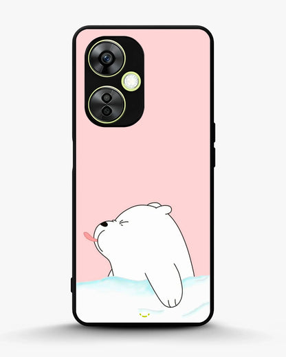 Cute Bear Tongue Out Phone Case - Glossy Aluminum Cover for iPhone, Samsung, Pixel, OnePlus & Vivo