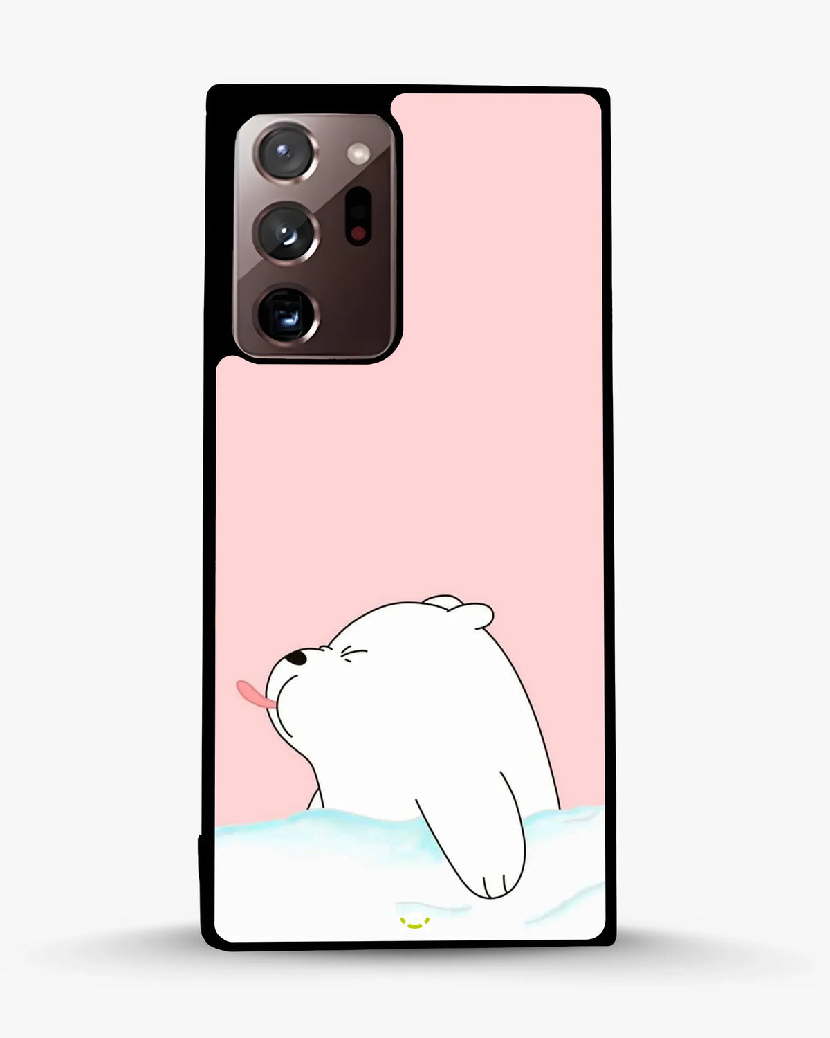 Cute Bear Tongue Out Phone Case - Glossy Aluminum Cover for iPhone, Samsung, Pixel, OnePlus & Vivo