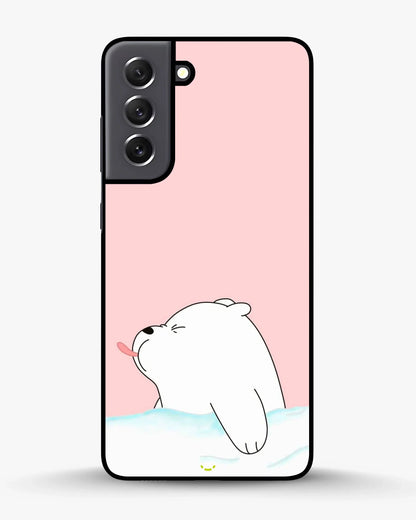 Cute Bear Tongue Out Phone Case - Glossy Aluminum Cover for iPhone, Samsung, Pixel, OnePlus & Vivo
